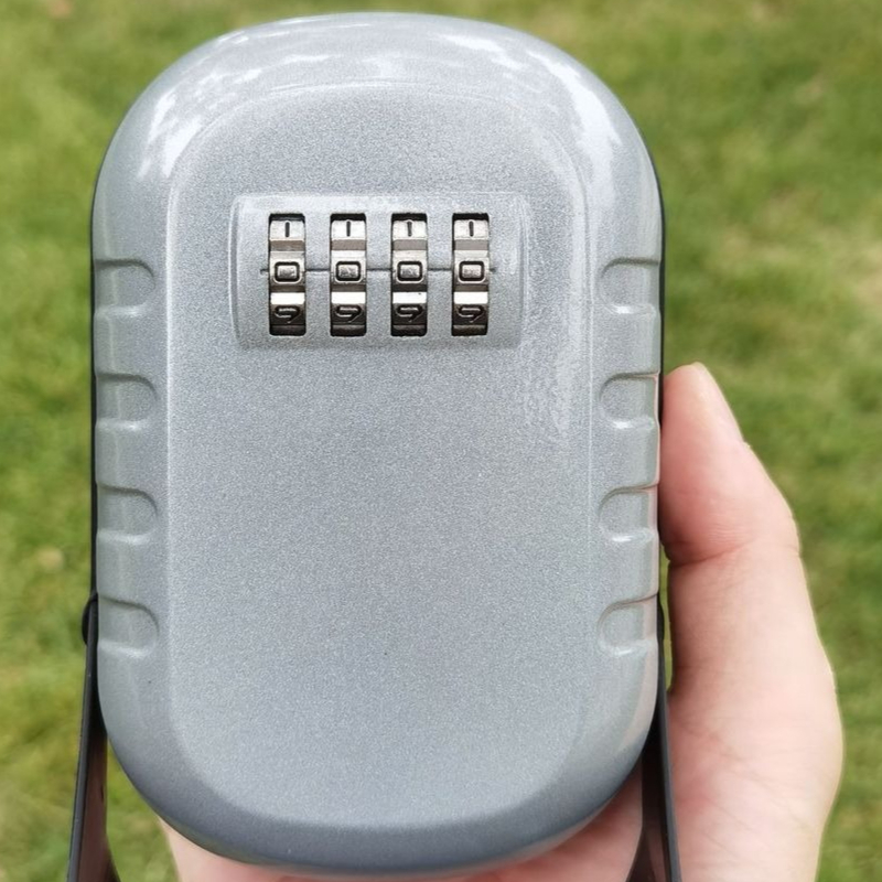 Lockbox Key Secure - Wall-Mounted Metal Key Box Outdoor Password