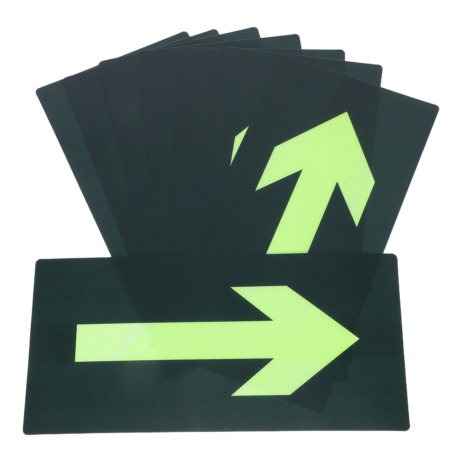 Emergency Exit Sign - 8Pcs Emergency Exit Arrow Stickers Glow