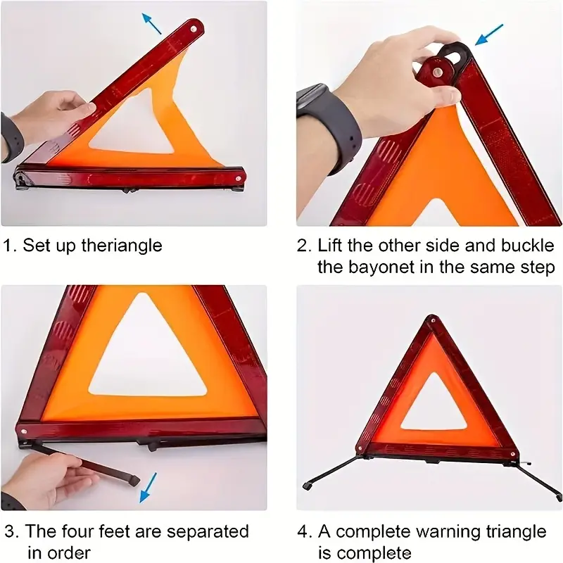 Red Reflective Car Tripod Fold - Emergency Exit Sign บทวิจารณ์และราคา