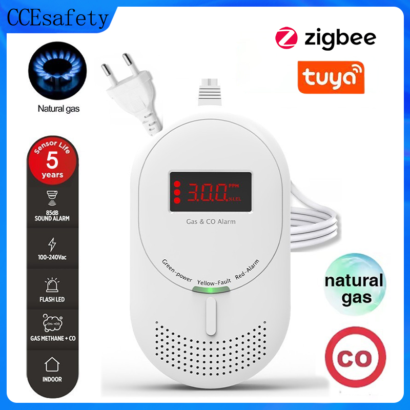 CCEsafety Zigbee Tuya Gas CO D - Co Detector Plug บทวิจารณ์และราคา