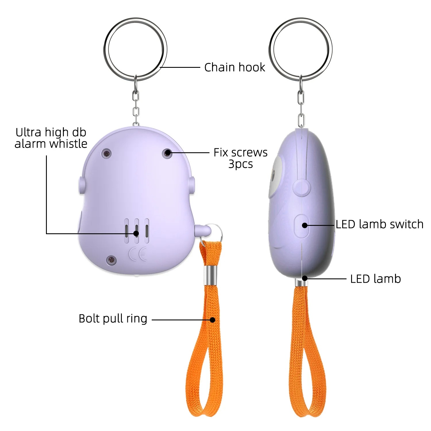Personal Self Defense 5Pcs Ala - Personal Alarm Keychain บทวิจารณ์และราคา