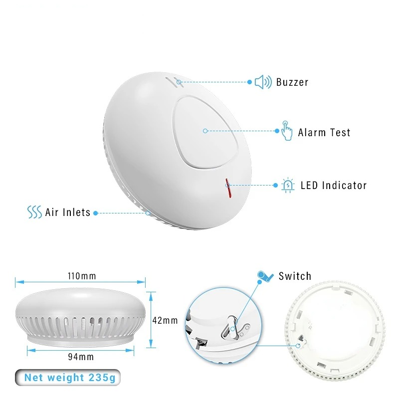 Smart home security alarm syst - Smoke Detector Interconnected บทวิจารณ์และราคา