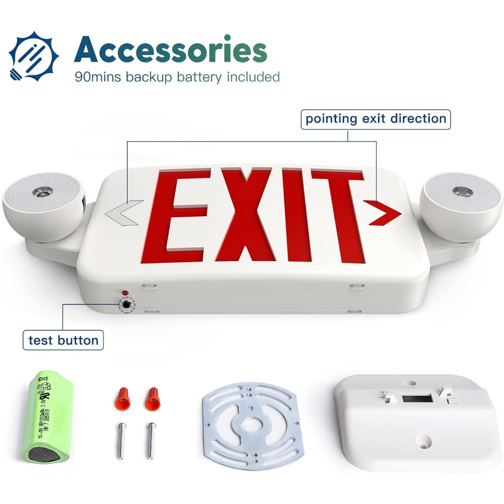 2 Pack Exit Sign with Emergenc - Emergency Exit Sign บทวิจารณ์และราคา