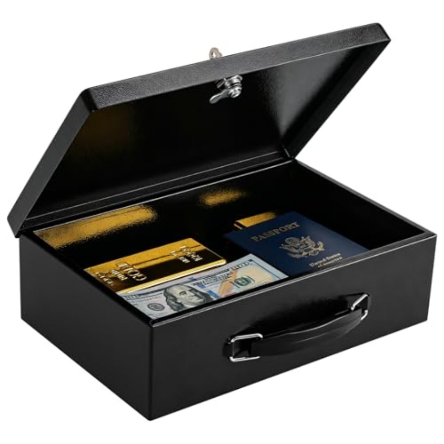 Fireproof Document Box with Ke - Fire Safe Document บทวิจารณ์และราคา
