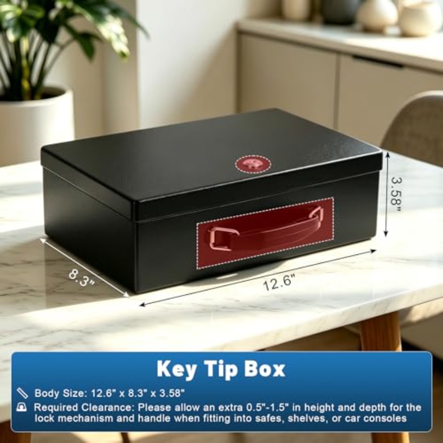 Fireproof Document Box with Ke - Fire Safe Document บทวิจารณ์และราคา