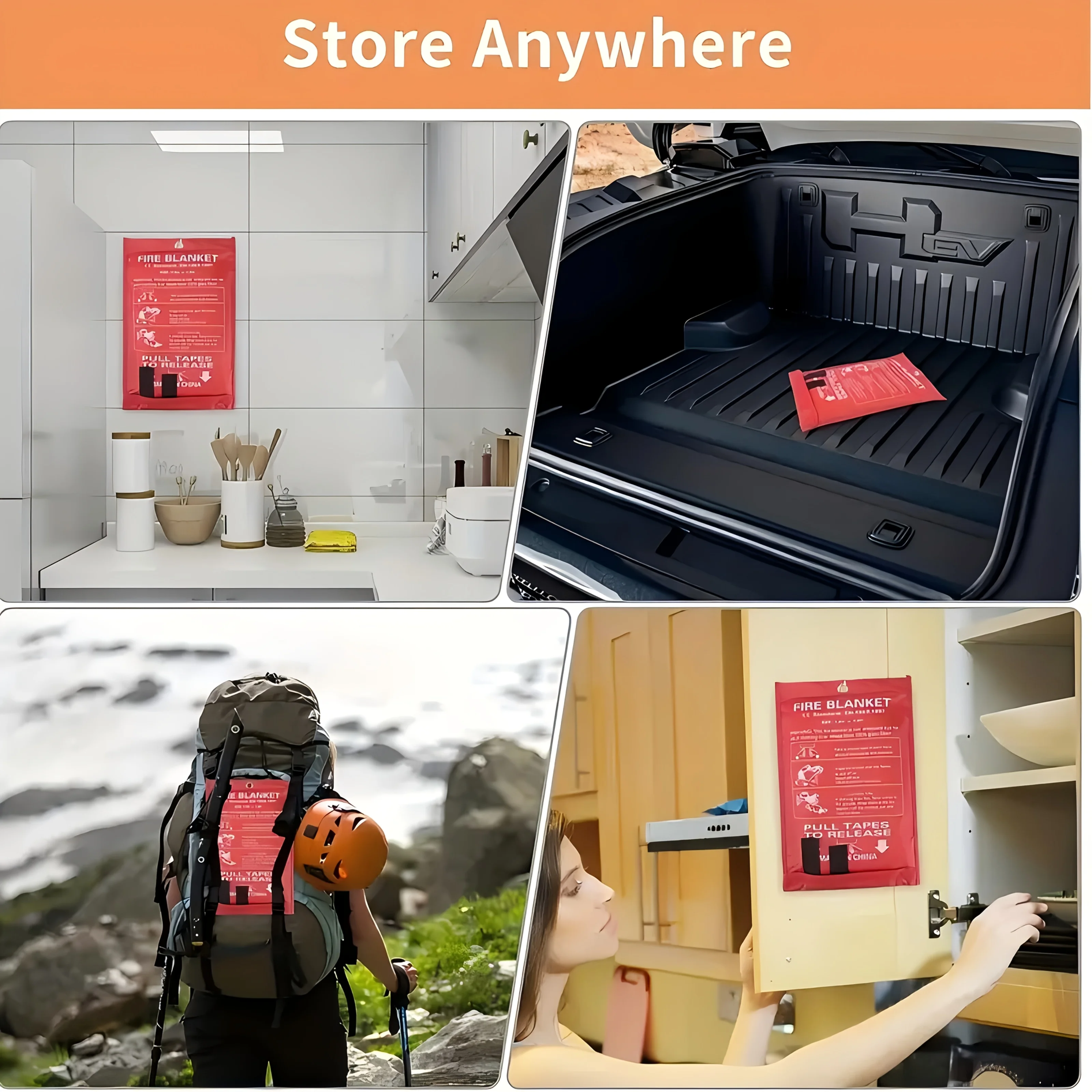 Fiberglass Fire Blanket Emerge - Fire Blanket Kitchen บทวิจารณ์และราคา