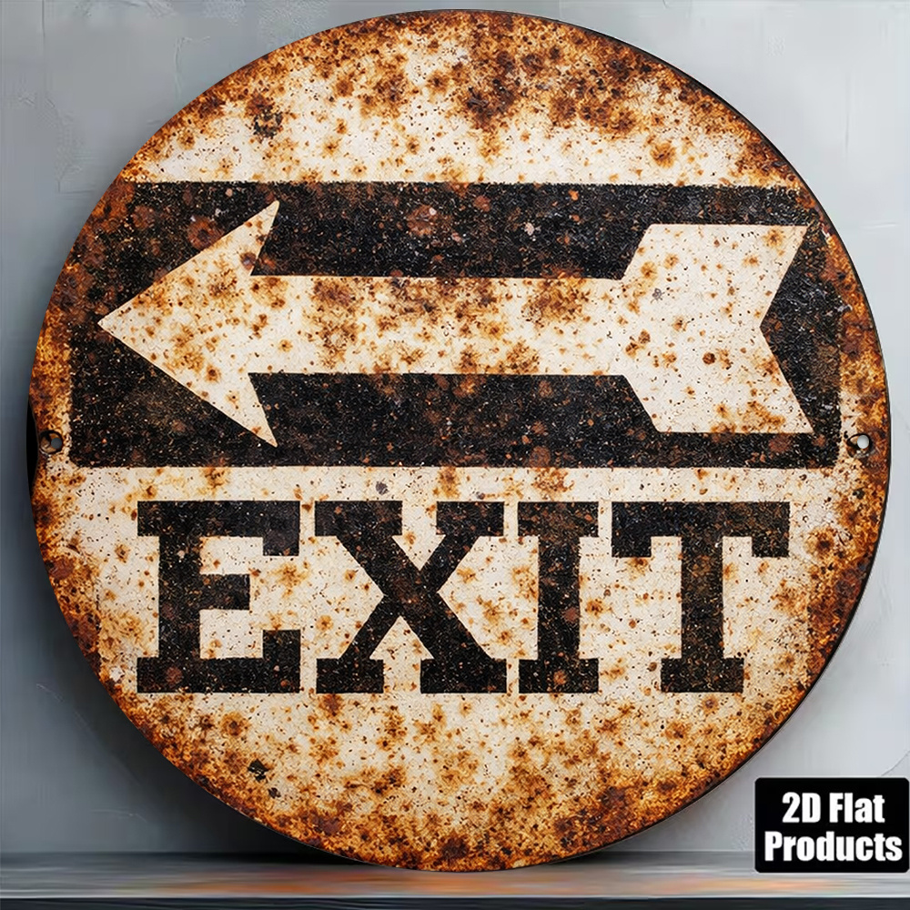 2D Metal Sign 8x8in/20x20cm Re - Emergency Exit Sign บทวิจารณ์และราคา