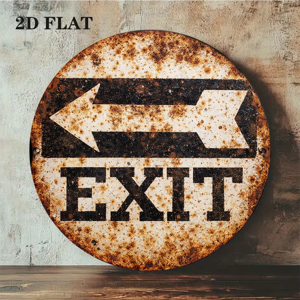 2D Metal Sign 8x8in/20x20cm Re - Emergency Exit Sign บทวิจารณ์และราคา