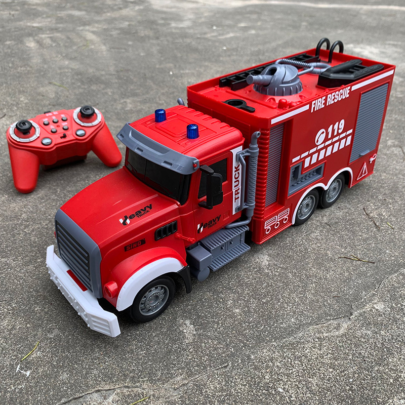 2.4G RC Fire Engine Car with S - Fire Escape Ladder บทวิจารณ์และราคา