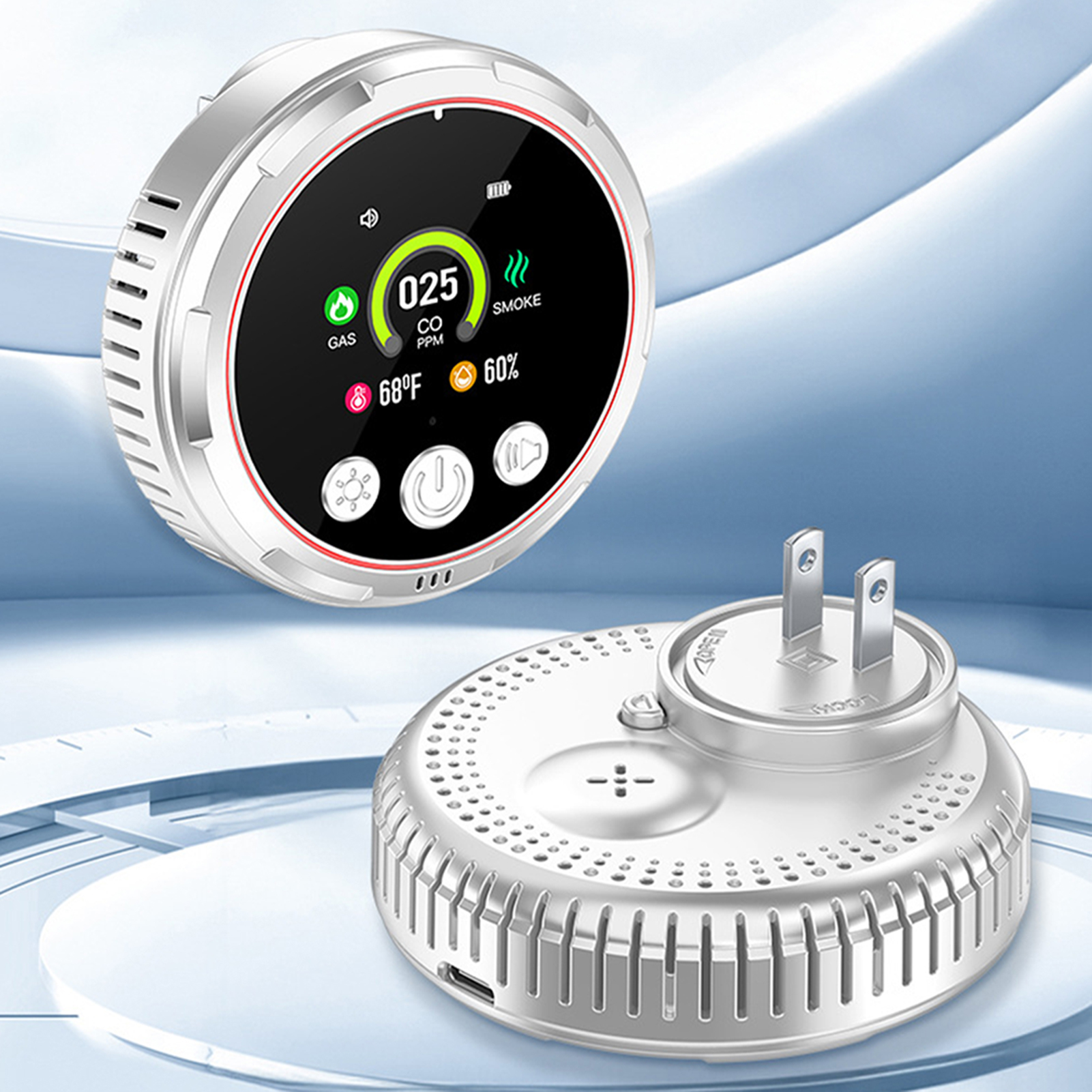 Home Safety Alarm,5 in 1 Carbo - Co Detector Plug บทวิจารณ์และราคา