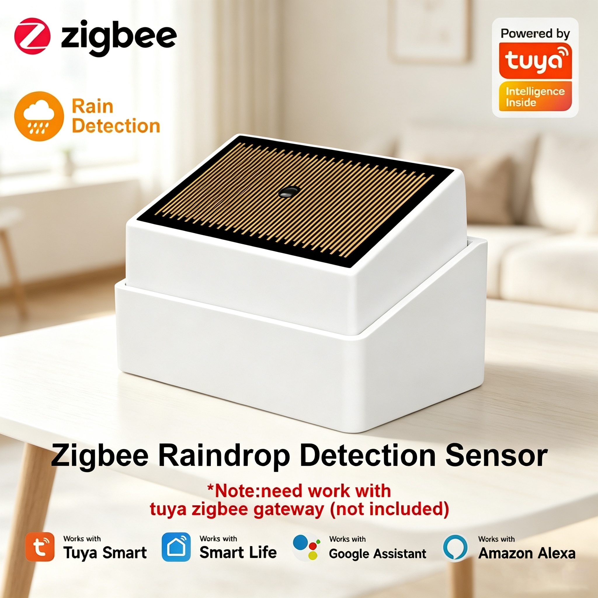 Tuya ZigBee Smart Rain Sensor  - Water Alarm Sensor บทวิจารณ์และราคา