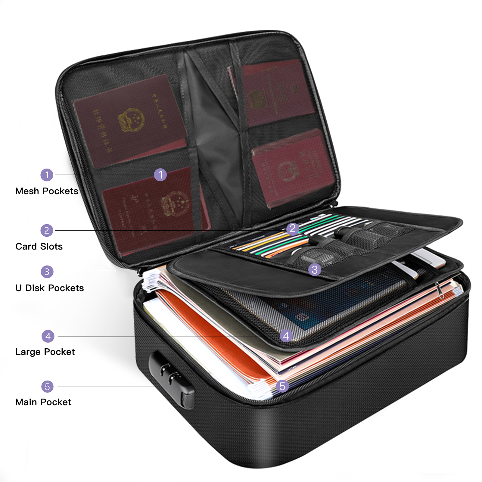 Fireproof Document Bag with Lo - Fire Safe Document บทวิจารณ์และราคา