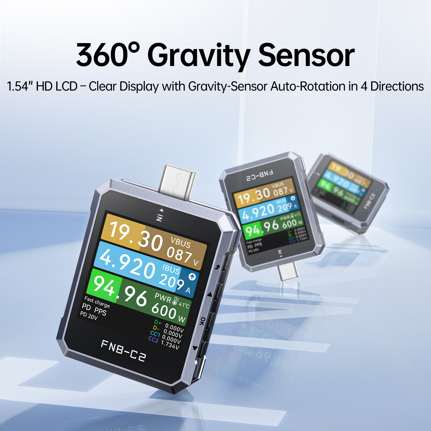 FNB-C2 USB Tester Type-C PD QC - Co Detector Plug บทวิจารณ์และราคา