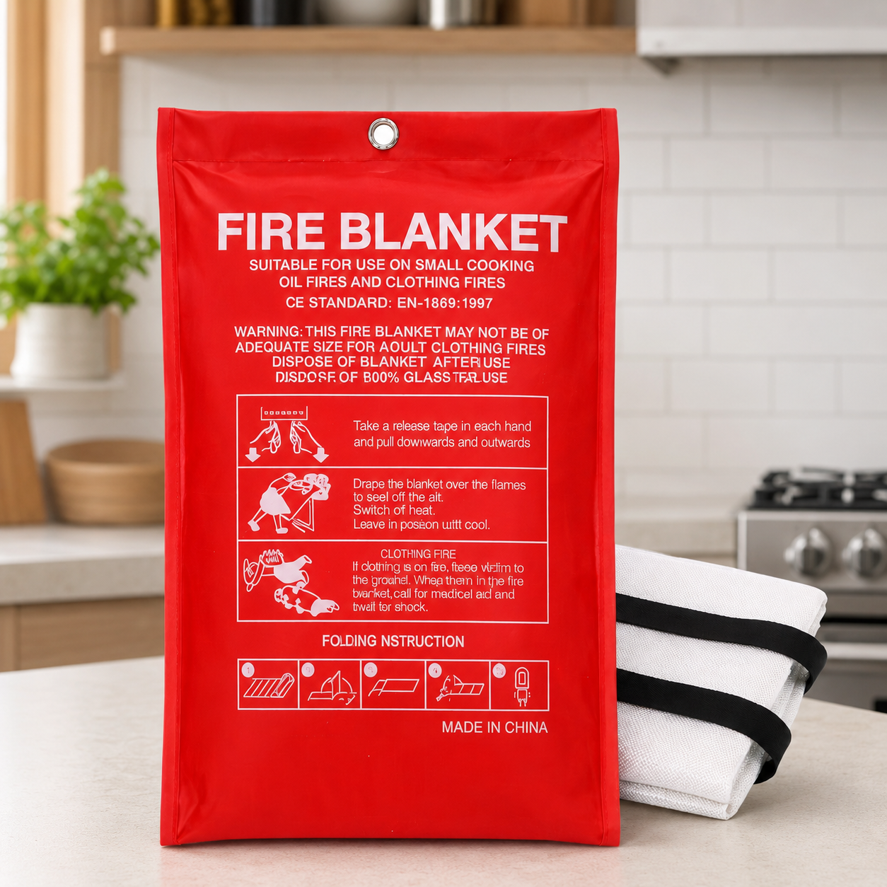 Fire Blanket / Emergency FireB - Fire Blanket Kitchen บทวิจารณ์และราคา