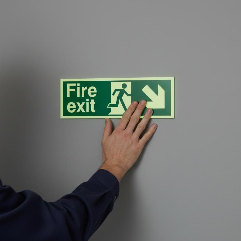 1 Sheet Glow-In-The-Dark Safet - Emergency Exit Sign บทวิจารณ์และราคา