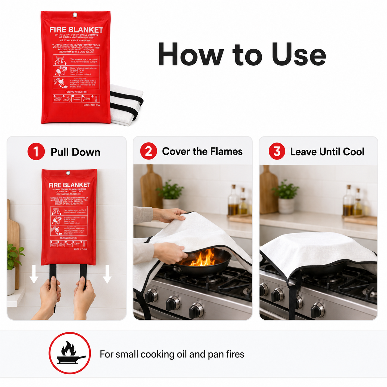 Emergency Fire Blanket For Hom - Fire Blanket Kitchen บทวิจารณ์และราคา
