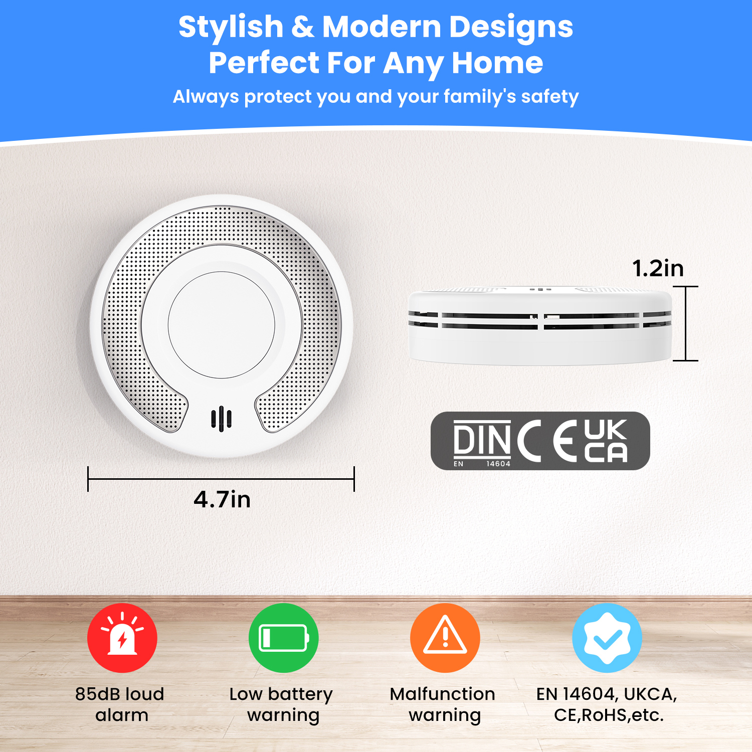 Standalone Smoke Alarm, Smoke  - Smoke Detector Interconnected บทวิจารณ์และราคา