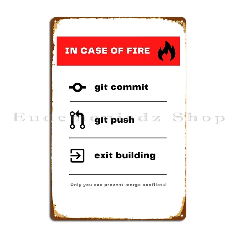 In Case Of Fire Git Commit Git - Emergency Exit Sign บทวิจารณ์และราคา
