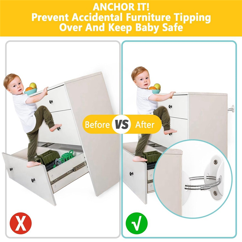Furniture Anchors For Baby Pro - Earthquake Anchor Strap บทวิจารณ์และราคา