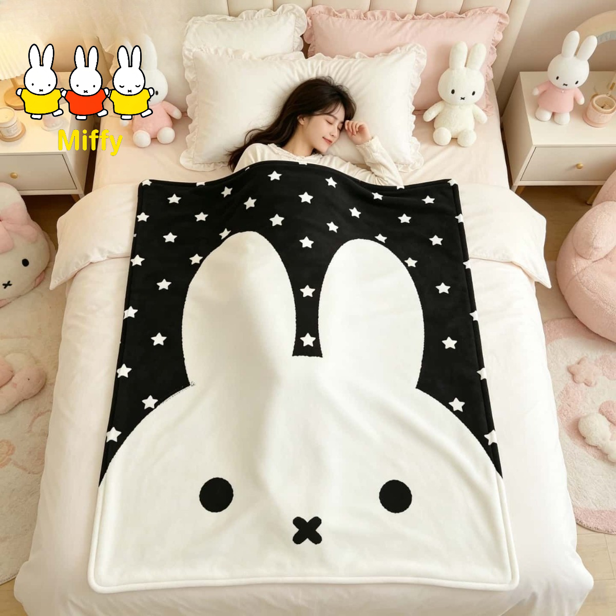 Kawaii Miffy Blanket Cartoon M - Fire Blanket Kitchen บทวิจารณ์และราคา