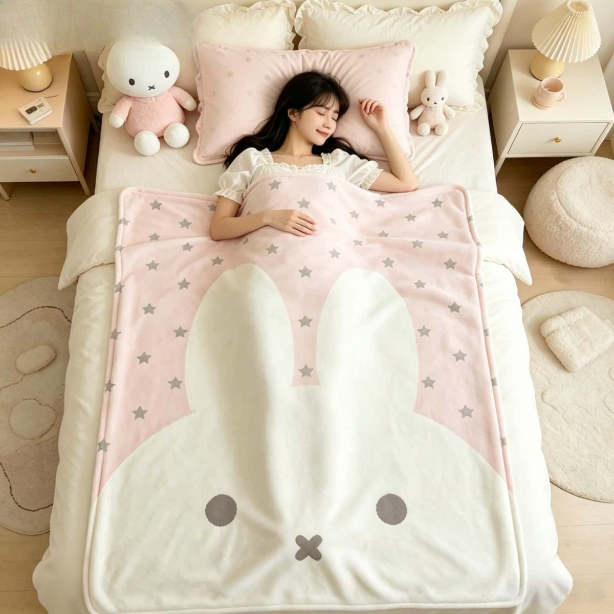 Kawaii Miffy Blanket Cartoon M - Fire Blanket Kitchen บทวิจารณ์และราคา