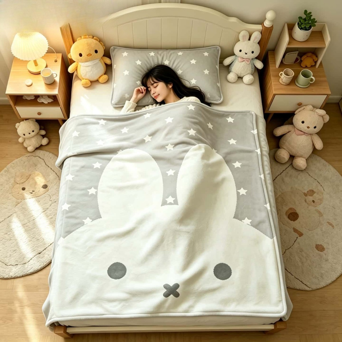 Kawaii Miffy Blanket Cartoon M - Fire Blanket Kitchen บทวิจารณ์และราคา