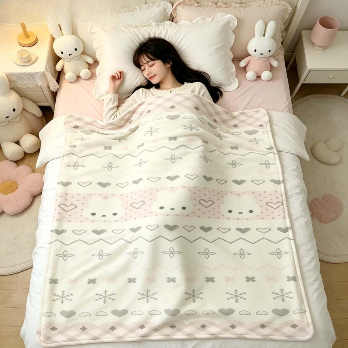 Kawaii Miffy Blanket Cartoon M - Fire Blanket Kitchen บทวิจารณ์และราคา